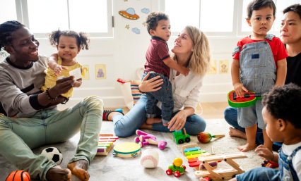 parents with their kids