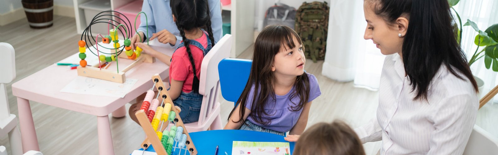 girl looking at the woman